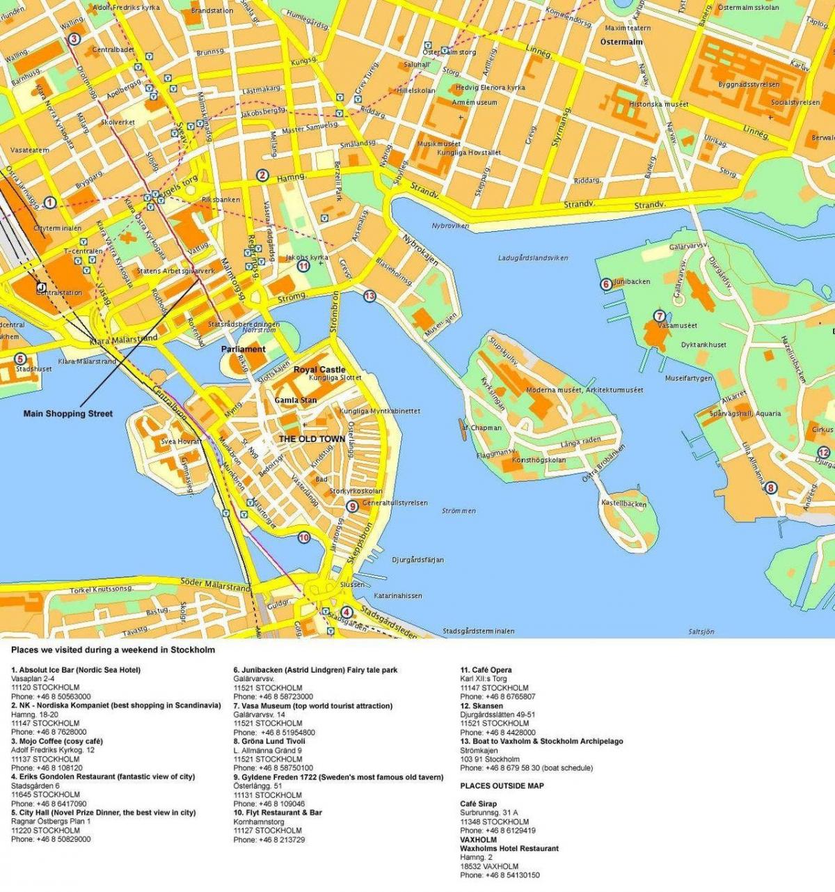 карта Стокхолм круизен терминал