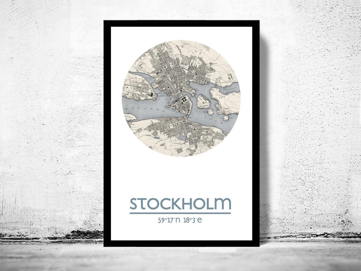 карта на Стокхолм, карта на билборд 