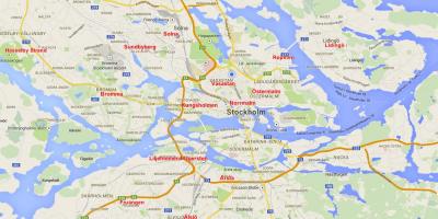 Карта на Стокхолм квартали