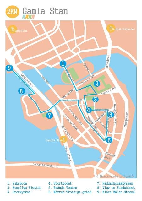 Стокхолм gamla stan картата