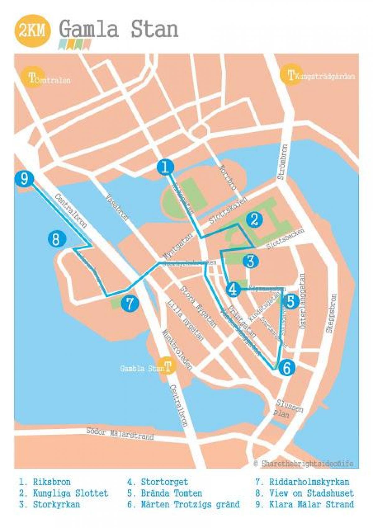 Стокхолм gamla stan картата