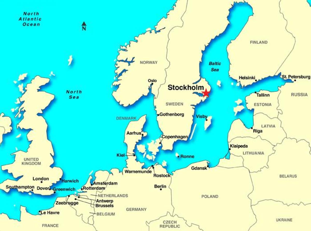Стокхолм карта на Европа