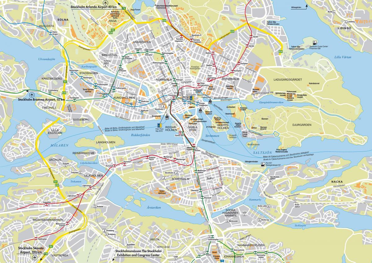 карта на град Стокхолм