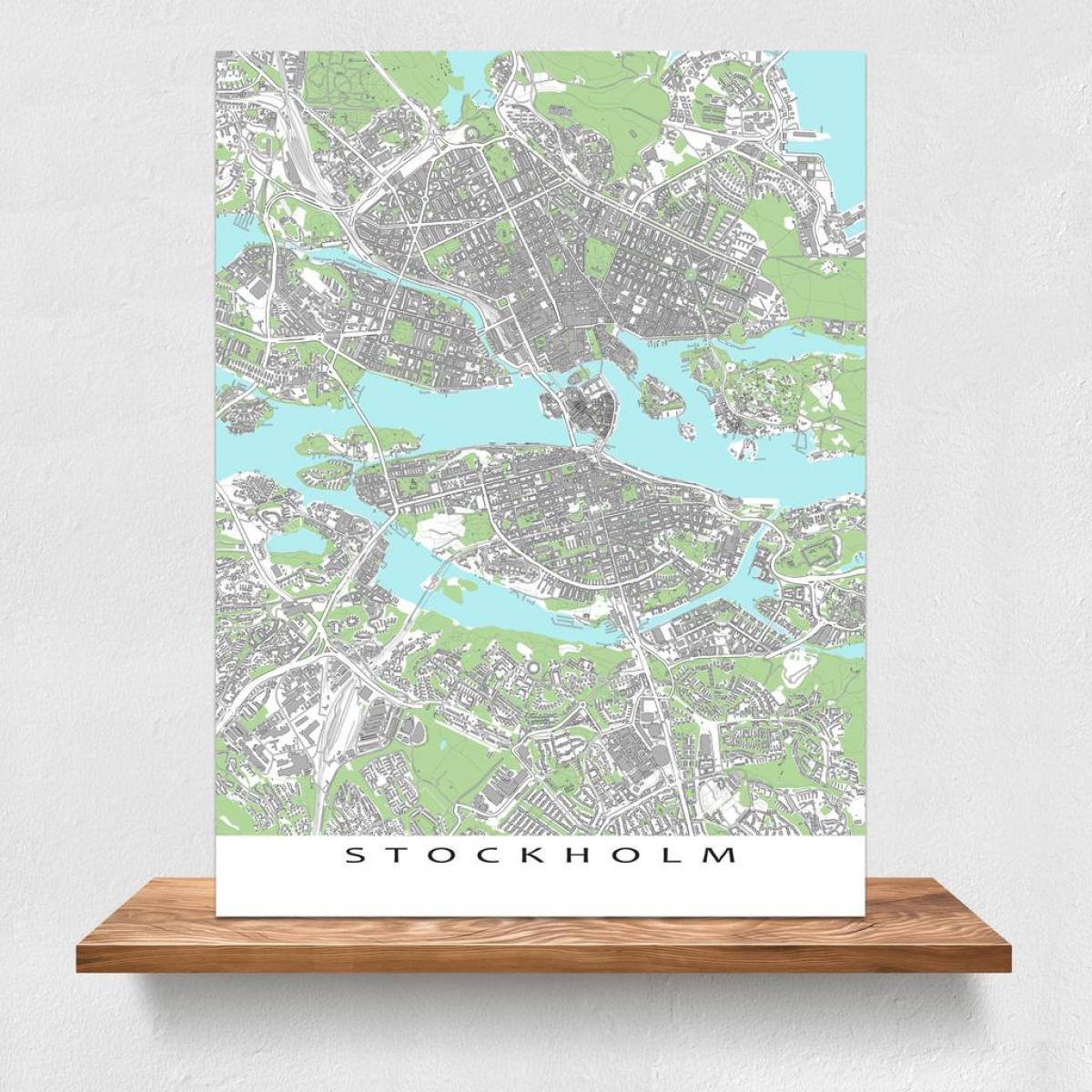 карта на Стокхолм разпечатате картата 