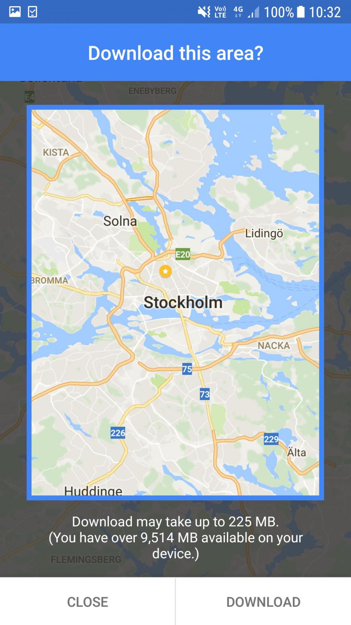 офлайн карта на Стокхолм