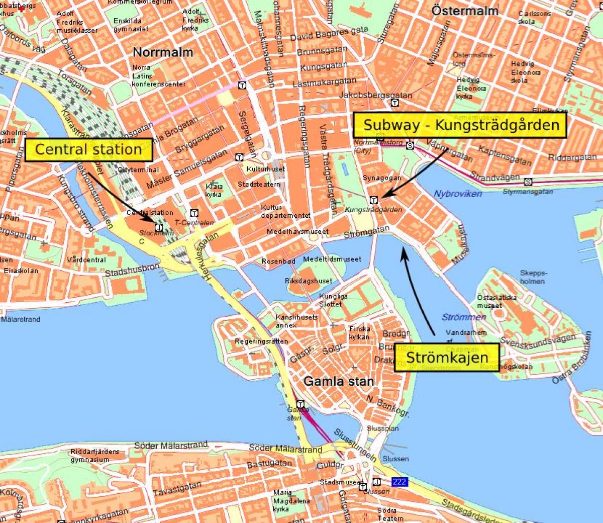 Стокхолм централна картата