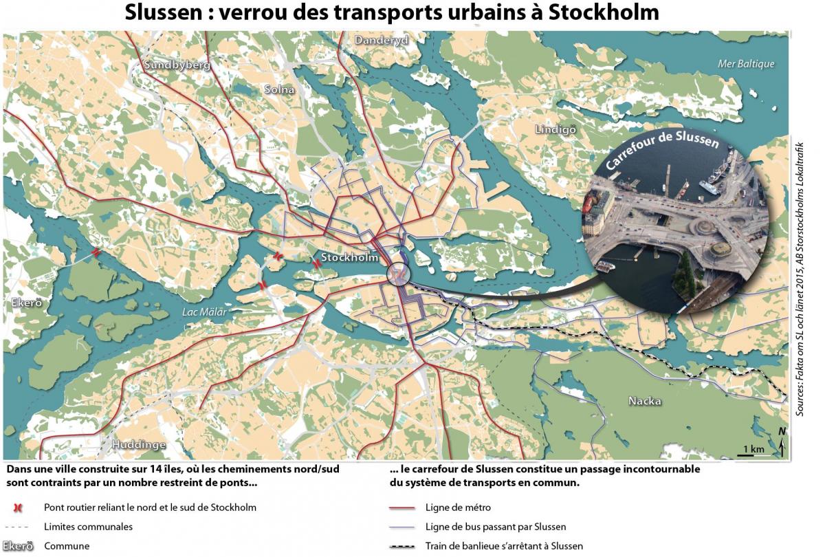 карта слюссен в Стокхолм
