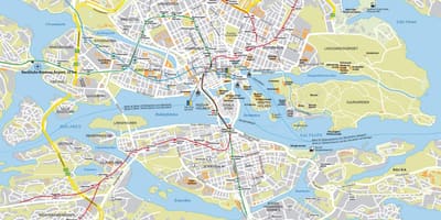 Карта улица на Стокхолм