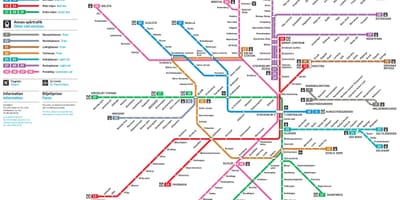 Стокхолм metpo карта Швеция