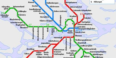 Стокхолм т Bahn карта