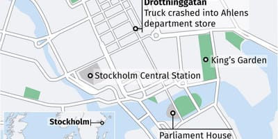 Карта в Стокхолм, drottninggatan