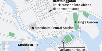 Карта в Стокхолм, drottninggatan