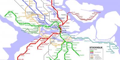 Швеция tunnelbana картата