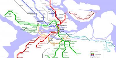Карта на метрото, Стокхолм, Швеция