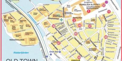 Карта на стария град в Стокхолм, Швеция