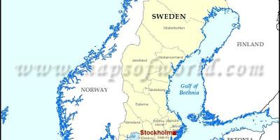 Стокхолм върху картата на света