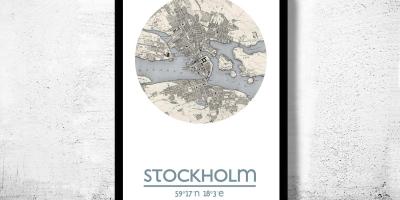 Карта на Стокхолм, карта на билборд 