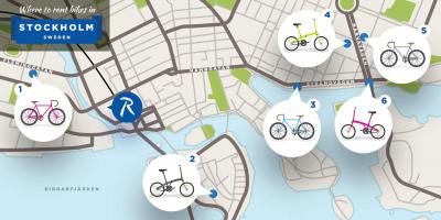 Стокхолм градски велосипеди на картата